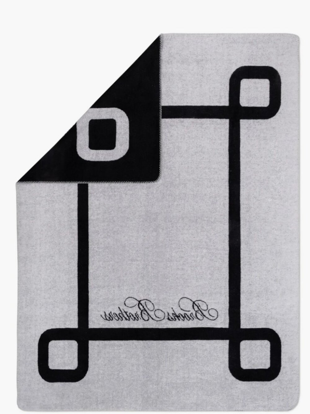 Brooks Brothers Geo Border Throw Blanket